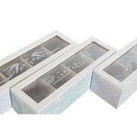 Box for Infusions DKD Home Decor Blauw Groen Lila Kristal Hout MDF (3 Stuks) - thumbnail
