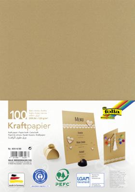 Kraftpapier Folia A4 120gr 100 vel