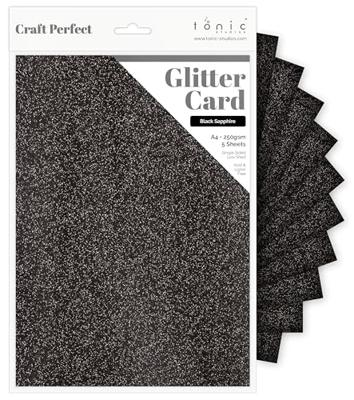 Craft Perfect By Tonic Studios Craft perfect • glitter a4 5 vellen 250g black sapphire