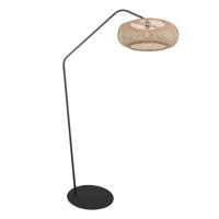 Steinhauer BooglampZigZag met rotan kap - 4509ZW - thumbnail