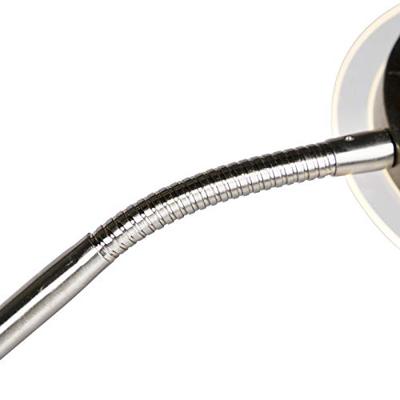 QAZQA Moderne vloerlamp staal en glas incl. LED met leesarm - Divine QAZQA Moderne vloerlamp staal en glas incl. LED met leesarm - Divine