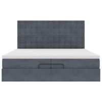 Ottoman bed met matrassen en LED's 200x200cm fluweel - thumbnail
