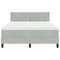 Boxspring bed met matras Lichtgrijs 160 x 200 cm Fluweel - thumbnail