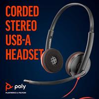 POLY Blackwire 3220 Headset Bedraad Hoofdband Oproepen/muziek USB Type-A Zwart - thumbnail