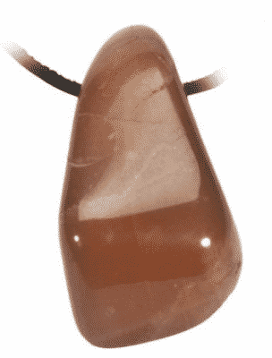 Maansteen Trommelsteen Hanger Geboord