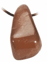 Maansteen Trommelsteen Hanger Geboord - thumbnail