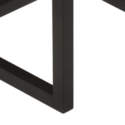 3-delige Salontafelset massief mangohout en ijzer