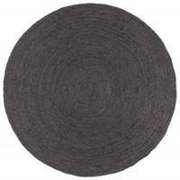 VidaXL Vloerkleed handgemaakt rond 210 cm jute donkergrijs - thumbnail