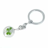 Sleutelhanger Echt Klavertje Vier - Geluk - - thumbnail