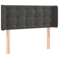 Hoofdbord LED 103x16x78/88 cm fluweel donkergrijs - thumbnail