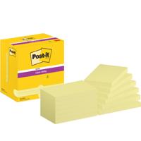 Memoblok post-it 655 super sticky 76x127mm geel | 12 stuks - thumbnail