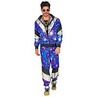 Fout 80's Trainingspak Discobal Blauw Unisex - thumbnail