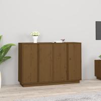 Dressoir 120x35x80 cm massief grenenhout honingbruin - thumbnail