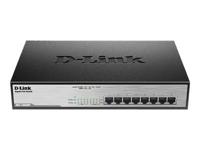 D-Link DGS-1008MP 8-Port Desktop Gigabit Switch (8 x 10/100/1000 BASE-T poorten, ondersteunt PoE+) - thumbnail