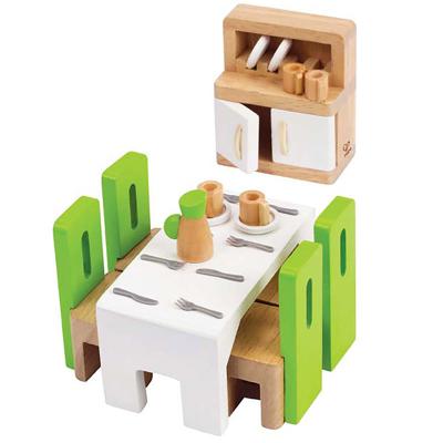 Hape poppenhuis eetkamer