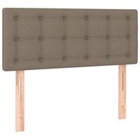 Boxspring met matras stof taupe 80x200 cm - thumbnail
