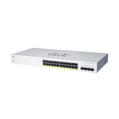 CISCO ONTWORPEN Zakelijke CBS220-24FP-4G Smart Switch | 24-poorts GE | Volledige PoE | 4x1G SFP | 3 jaar beperkte hardwaregarantie (CBS220-24FP-4G-NA)