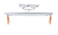Paulmann 79926 P Atria Shine 22W 4000K 580x200mm ws Kst LED-plafondlamp LED 22 W Wit - thumbnail