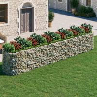 Gabion plantenbak verhoogd 600x100x100 cm gegalvaniseerd ijzer - thumbnail