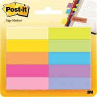 Post-it Plakindex 670-10AB Geel, Ultra-geel, Pastelroze, Neon-oranje, Ultra-roze, Neon-groen, Ultrablauw, Turquoise, Papaverrood, Rood, Violet - thumbnail