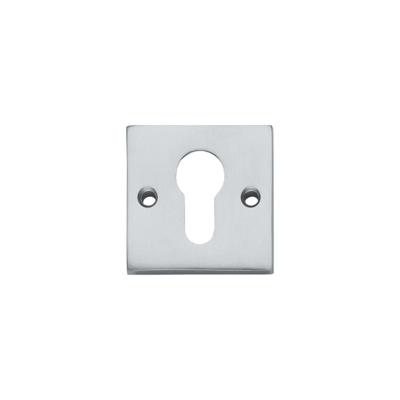 Intersteel Rozet vierkant met profielcilindergat groot - chroom mat Intersteel Rozet vierkant met profielcilindergat groot - chroom mat