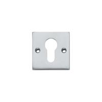 Intersteel Rozet vierkant met profielcilindergat groot - chroom mat - thumbnail