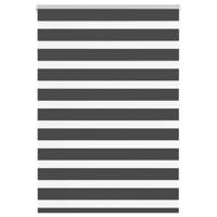VidaXL Zebra rolgordijn 115x150 cm stofbreedte 110,9 cm zwart - thumbnail
