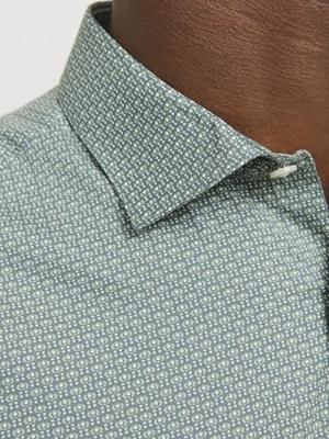 Jack & Jones Jprblablackpool Print L/s Shirt Sn Overhemd Stormy Sea