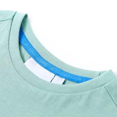 Kindershirt dinosaurusprint 140 lichtkakikleurig