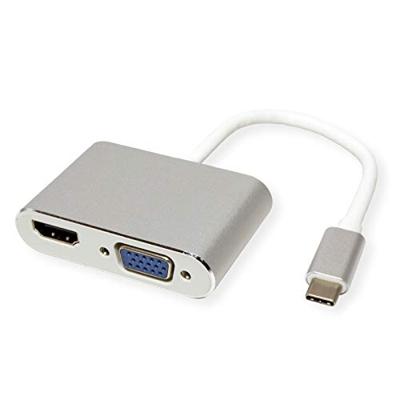 ROLINE Beeldscherm Adapter USB Type C - VGA + HDMI