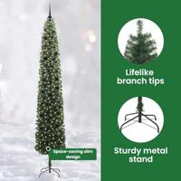 VidaXL Kunstkerstboom groen 270 cm pvc en staal en kunststof - thumbnail