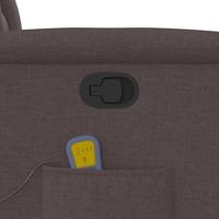 Massagestoel verstelbaar stof donkerbruin - thumbnail