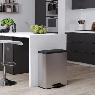 Curver decobin pedaalemmer 65l zilver metallic