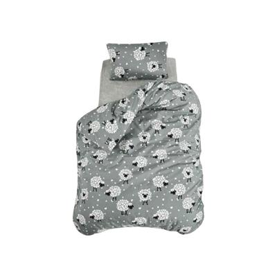 Beddengoedset - 1 dekbedovertrek 220 x 240 cm + 2 kussenslopen 60 x 60 cm - 65% katoen, 35% polyester - Grijs Beddengoedset - 1 dekbedovertrek 220 x 240 cm + 2 kussenslopen 60 x 60 cm - 65% katoen, 35% polyester - Grijs