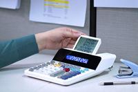 Sharp EL-1901 Bureaurekenmachine Grijs, Wit Aantal displayposities: 12 werkt op het lichtnet (b x h x d) 192 x 254 x 66 mm - thumbnail