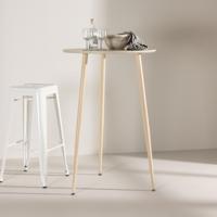 Nohr Ronde Bartafel 'Quennel' 70cm, kleur Whitewash - thumbnail