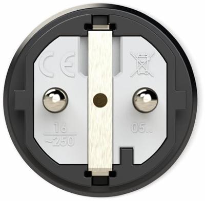 PC Electric 0511-ss Stekker met randaarde Rubber 250 V Zwart IP54
