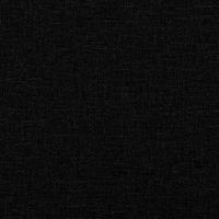 Tweezitsbank met sierkussens 120 cm stof zwart - thumbnail