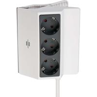 Stekkerdoos brennenstuhl 3vdig klembaar 3m grijs - thumbnail