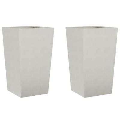 VidaXL Plantenbakken 2 st 45x45x75 cm roestvrij staal