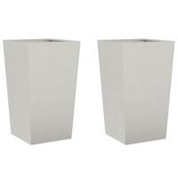 VidaXL Plantenbakken 2 st 45x45x75 cm roestvrij staal - thumbnail