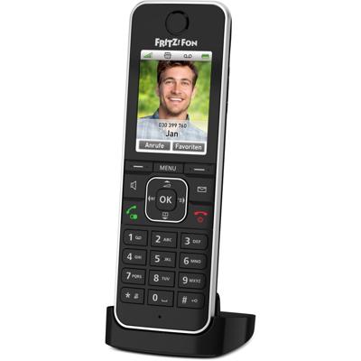 FRITZ! FRITZ!FON C6 Black Edition Draadloze VoIP-telefoon Antwoordapparaat, Babyfoon, Handsfree, PIN-code LC-display Zwart