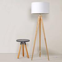 Zuiver Vloerlamp 'Tripod' 151cm, kleur Naturel/Wit - thumbnail