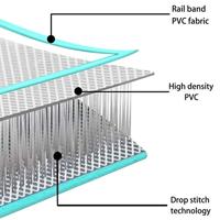 VidaXL Gymnastiekmat met pomp opblaasbaar 400x100x20 cm pvc groen - thumbnail
