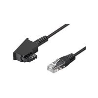 Goobay 51233 routerkabel, aansluitkabel voor DSL / ADSL / VDSL, TAE-F-stekker op RJ45-stekker (8P2C), zwart, 3m, 3 meter - thumbnail