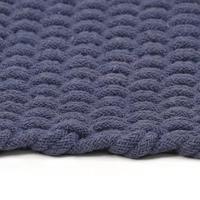 Vloerkleed rechthoekig 180x250 cm katoen marineblauw - thumbnail