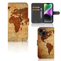 iPhone 15 | Flip Cover | Wereldkaart - thumbnail