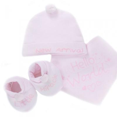 Soft Touch babysetje met muts 3-delig Soft Touch babysetje met muts 3-delig