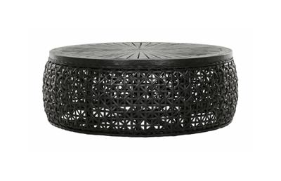 MUST Living Salontafel 'Rimini' Rotan en hout, 100cm, kleur Zwart MUST Living Salontafel 'Rimini' Rotan en hout, 100cm, kleur Zwart