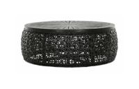 MUST Living Salontafel 'Rimini' Rotan en hout, 100cm, kleur Zwart - thumbnail